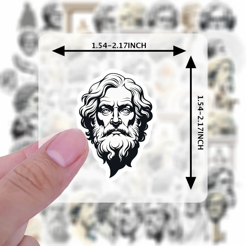35pcs Decals  vinyl Greece Stickers Bust Stickers Wisdom Stickers for computers DIY notebooks instruments