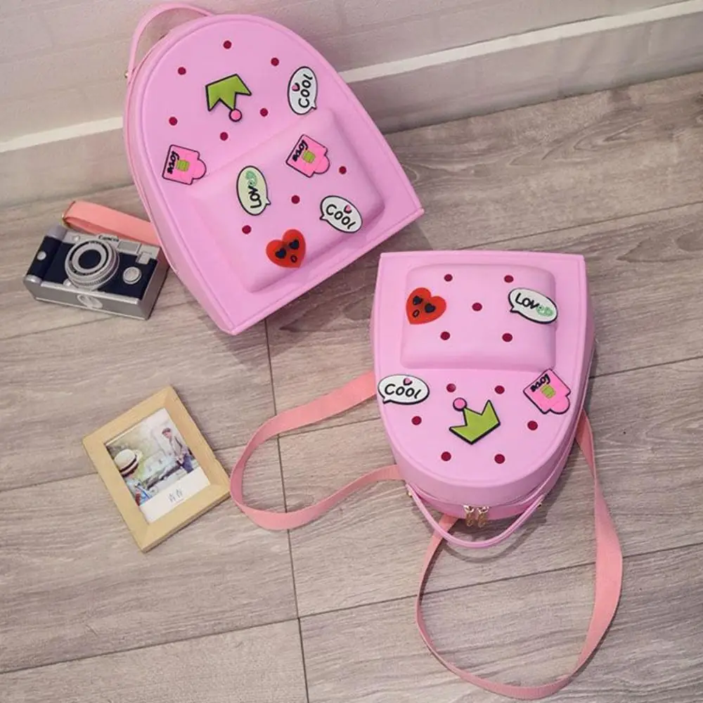 Fashion Adjustable Straps Silicone Backpack Waterproof Zippered Schoolbags Soft Durable Kindergarten Knapsack Student
