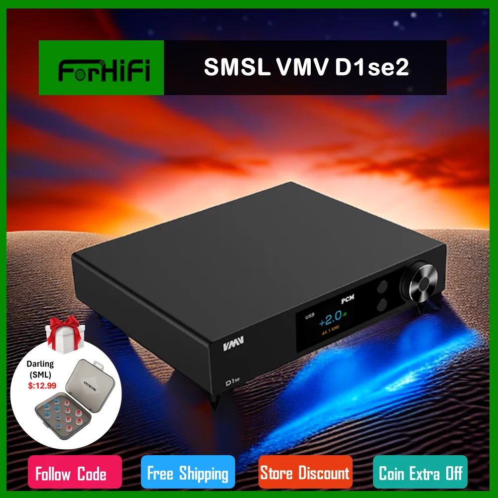 

SMSL VMV D1se2 HI RES USB DAC MQA ES9039MSPRO XMOS XU316 DSD512 768kHz 32bit LDAC Bluetooth Audio decoder With Remote Control