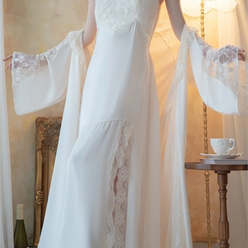 

Wedding Morning Gowns Female Sense Niche Light Dress Nightgown Nightdress