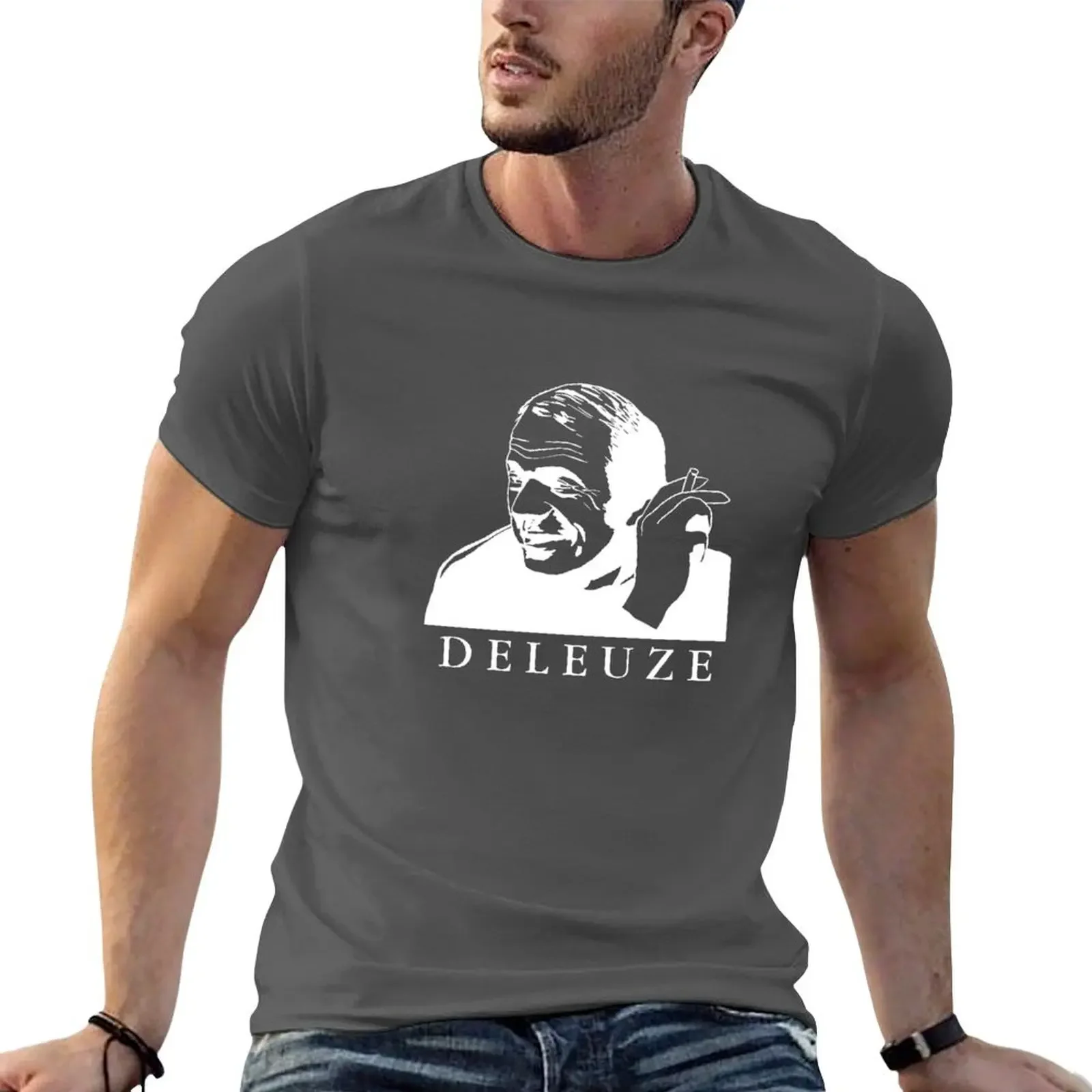 Gilles Deleuze T-shirt animal prinfor boys sweat black t-shirts for men