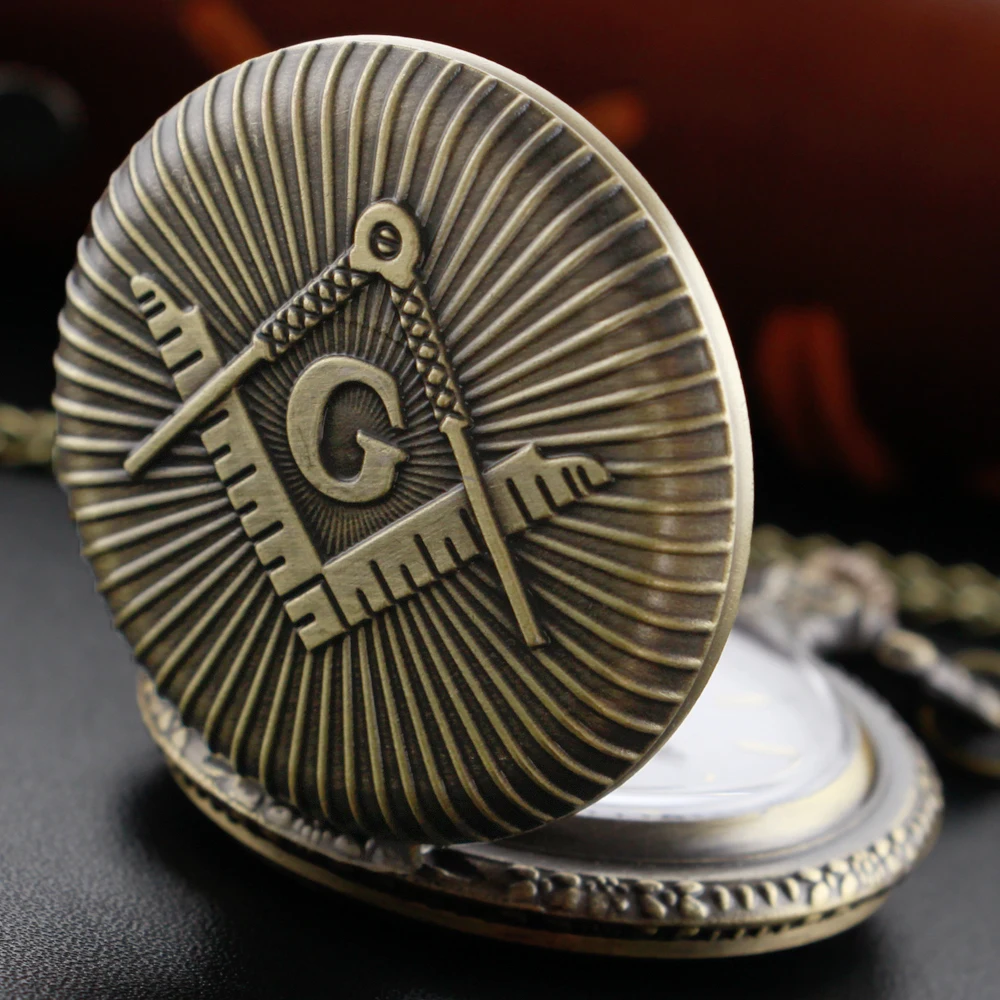 Oude organisatie Vrijmetselarij Tijd Edelsteen Kwarts zakhorloge Modeartikelen Ketting Hanger Heren- en damesklok Cadeau