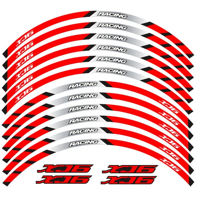 Pegatinas de prata zewnętrzna для мотоцикла Yamaha XJ6, Calcoman Content Reflectantes para Borde de neumático