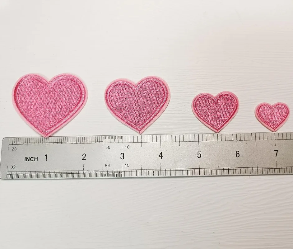 24pcs Love Heart Iron on Patches, Heart Embroidered Patches for Clothing, Jackets, Hats,Backpacks, Jeans DIY Accessories