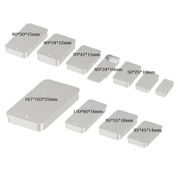 Caja de lata de Metal esmerilada de varios tamaños, cajón de bálsamo sólido pequeño, caja de almacenamiento, organizador Rectangular de joyería y cosméticos, 5 uds.