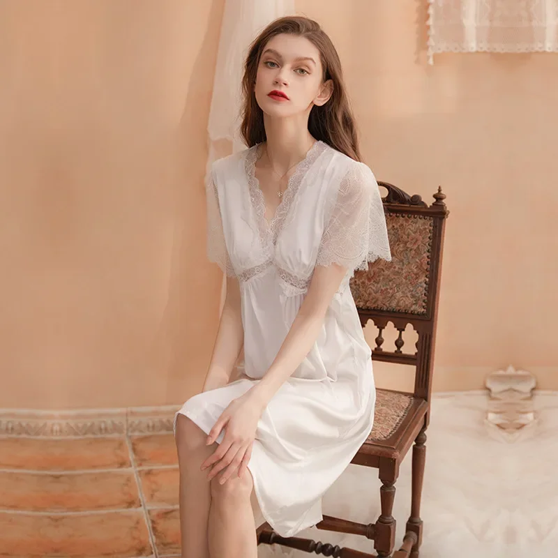 

Nightgown Dresses Women's Clothing Homewear Spring Autumn Comfortable Casual Sexy Fashion Breathable Stylish Loose Large Size