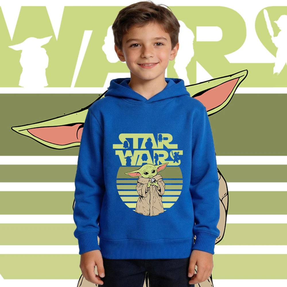 

Kids Star Wars Yoda Hoodie Boys Fleece Sweatshirt Long Sleeve Pullover Casual Sportswear