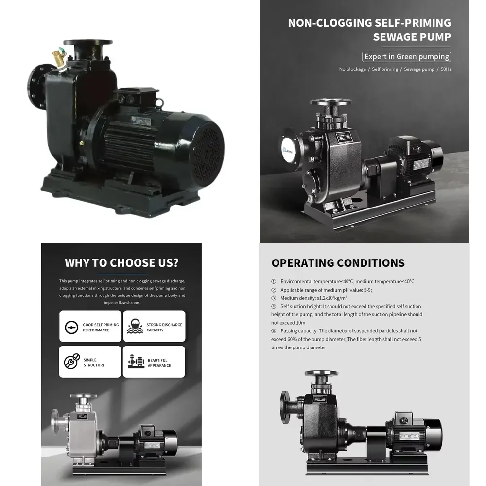 

Aikon ZWL Series Self Priming Sewage Pump Non-Clogging Wastewater Pump for Automotive Industry 2 Years OEM