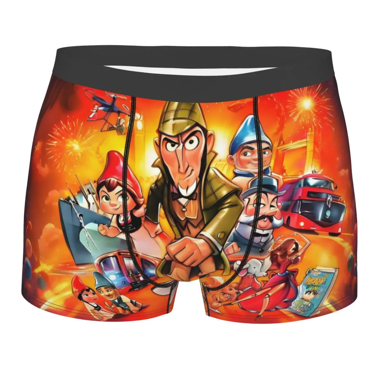 

Custom Gnomeo By Steven Chorney Anime Underwear Men Breathable Cartoon Cute Boxer Briefs Shorts Panties Soft Underpants For Male
