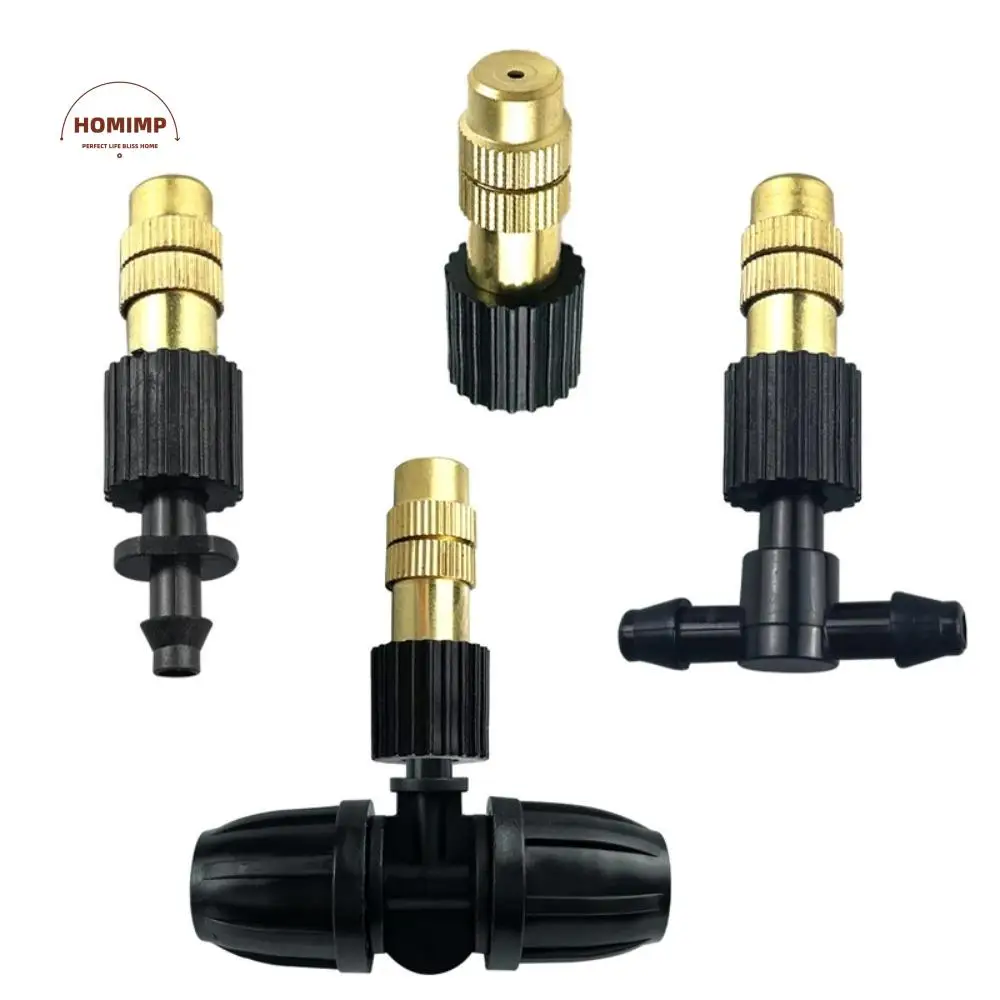 

Adjustable Copper Atomizing Nozzle T-Type Dust Reduction Automatic Watering System Removable Multifunction Atomizing Sprinkler