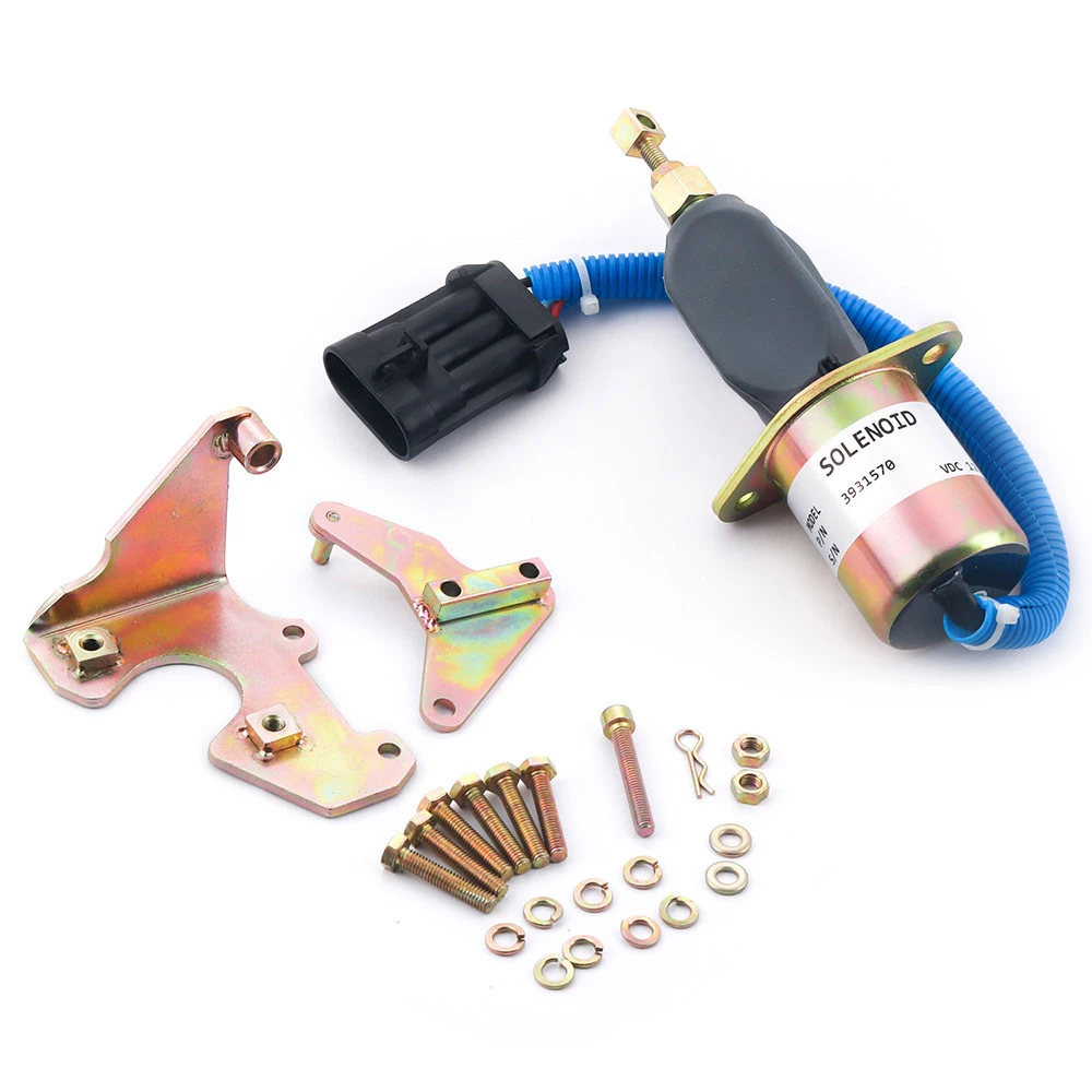 Voor Dodge Diesel Cummins Brandstofuitschakeling Solenoid Kit 3931570 5016244AA 5.9L 1994-1998 met Beugel - Vervangingsonderdeel voor Voertuig
