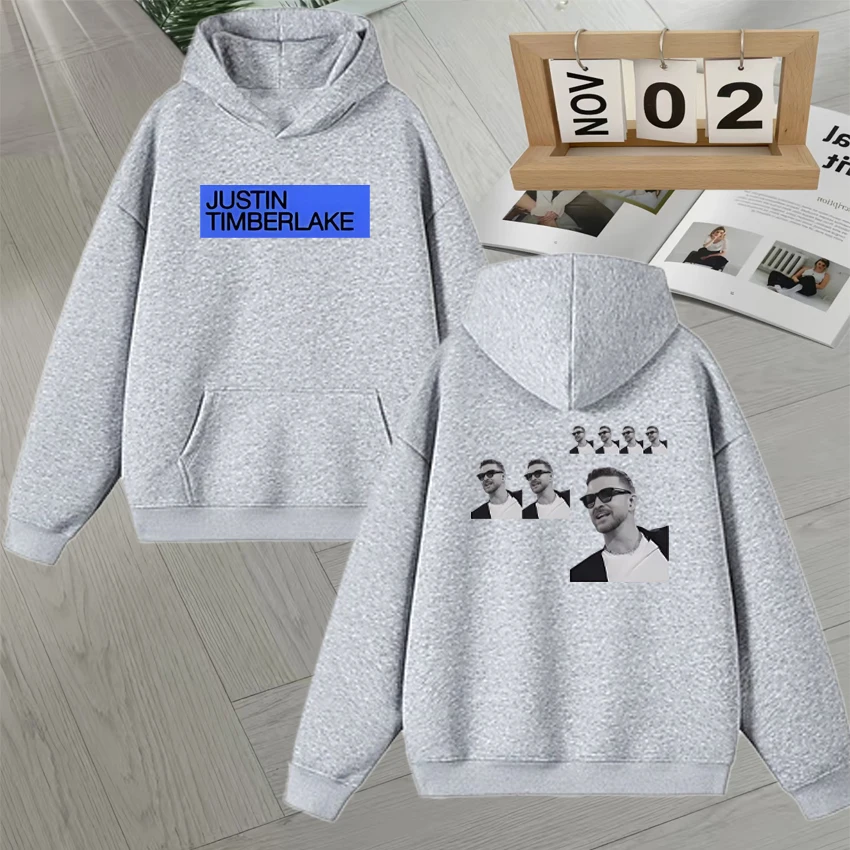Fashion Justin Timberlake Europe Tour 2025 Long sleeve Men Women Hoodie vintage Autumn Winter Pullover Unisex Fleece Sweatshirts