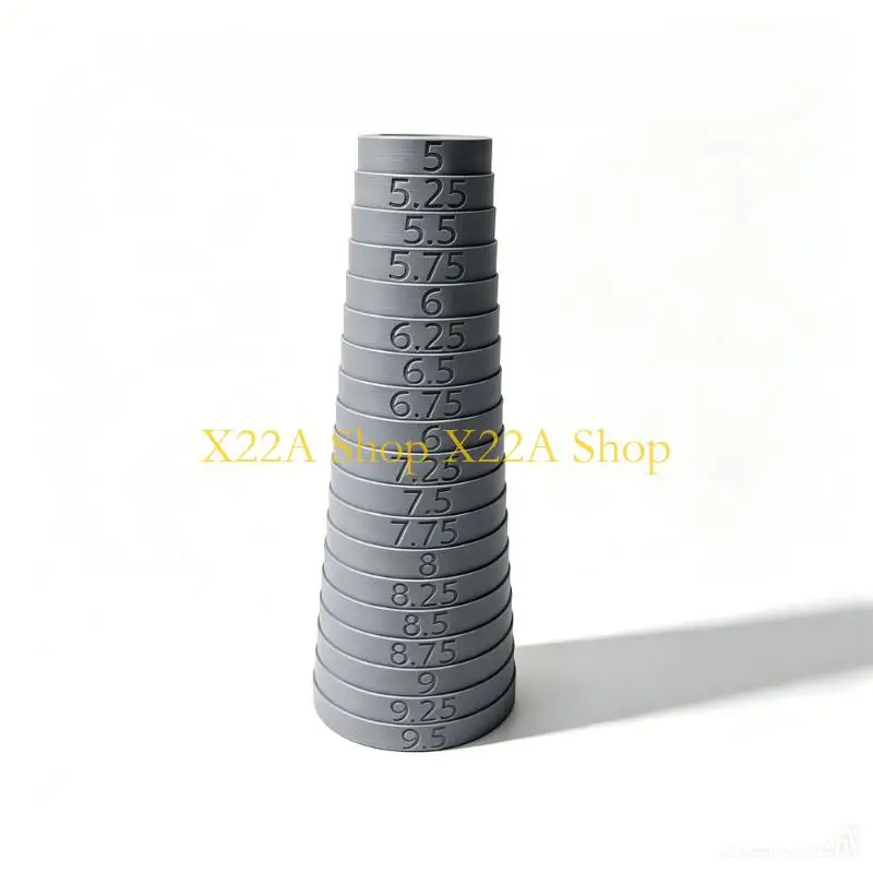 Unique Jewelry Measure Cone with 5 to 9.5 Inch Bracelet Scale, Clear Engraved Marks, Slide-On Fit Check for Retail Counters