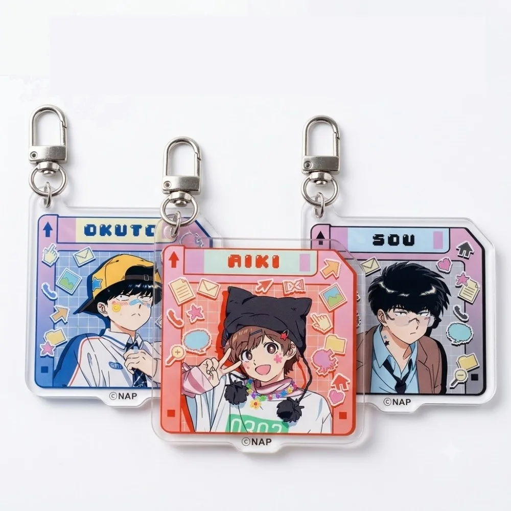 Go For It Nakamura Kun Acrylic Keychain Figure Aiki Hirose Anime Model Plate Cute Keyring Pendant Figure Christmas Jewelry Gift