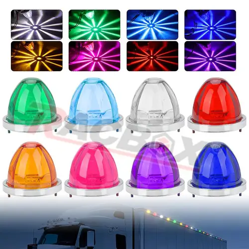 2/4 Uds. Indicadores de luz estroboscópica de sandía grande lámpara de señal de giro luz de marcador Led para remolques de camiones caravana camión 12V 24V