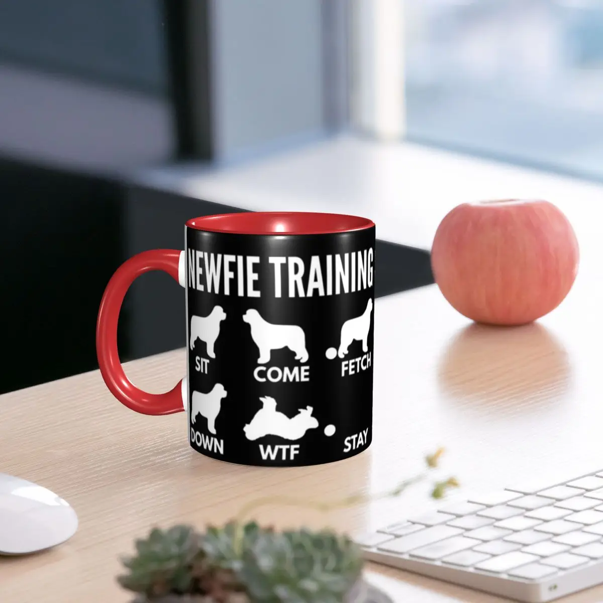 Newfie Training - Newfoundland Dog Tricks Mug Funny Ceramic Coffee Cups Tea Mugs Milk Cup Drinkware Gift for Woman Man