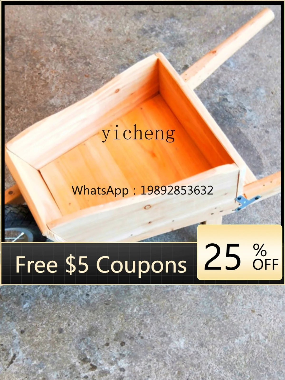 

Tqh Wheelbarrow Anji Game Wooden Bull Wheel Trolley Triangle Belt Bucket Stroller Kindergarten Children Outdoor Toys