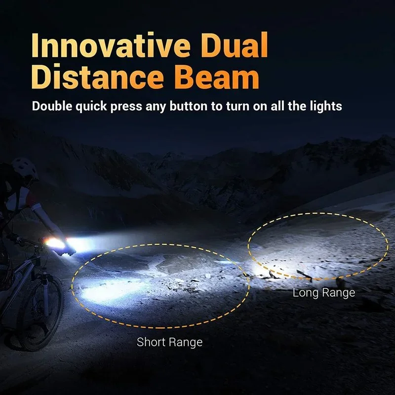 Bright Bicycle Light 4*XPG LED Front USB Rechargeable MTB Mountain Bicycle Lamp 1600LM Bike Headlight Flashlight Cycling Scooter