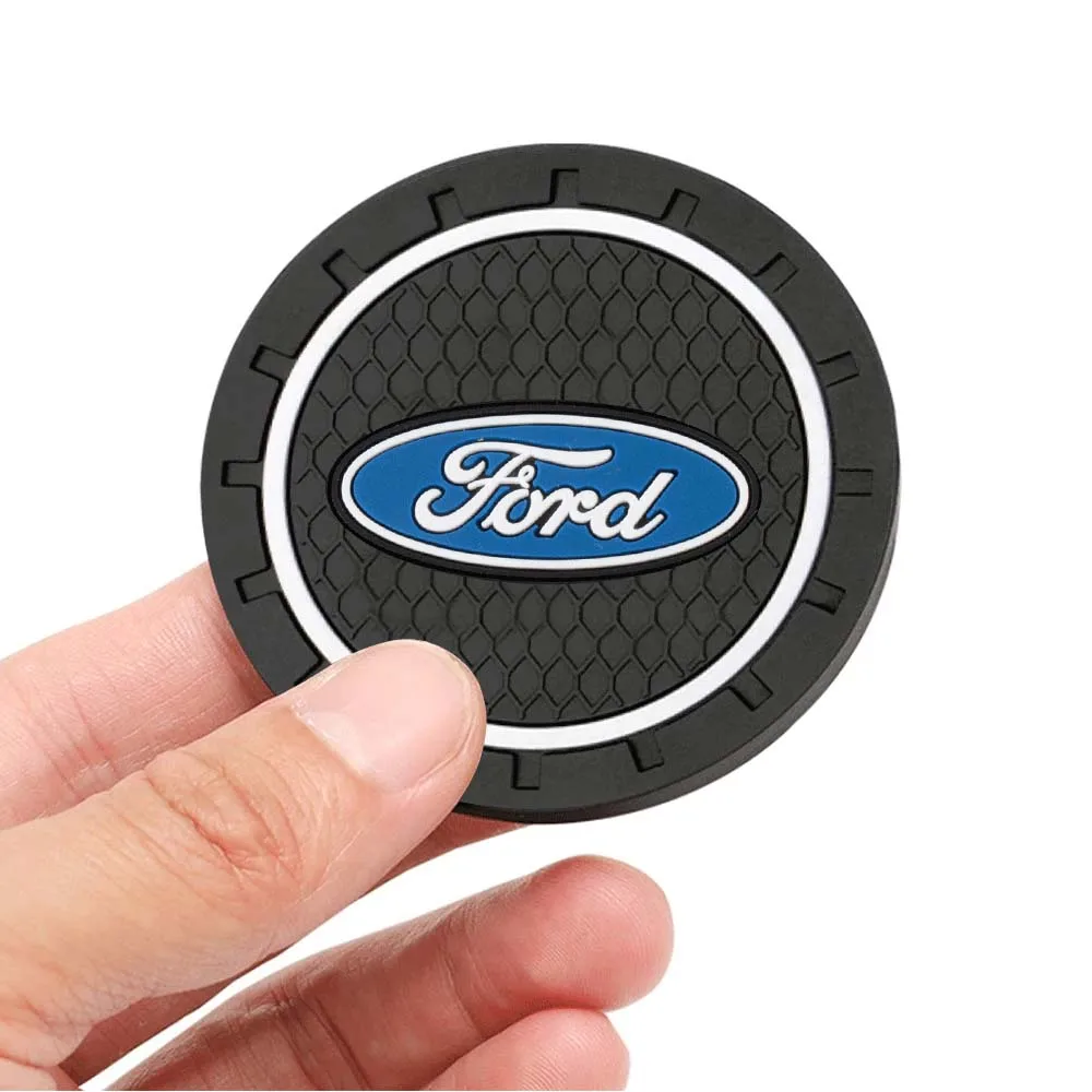1/2pcs Car Anti-Slip Water Cup Pad Bottle Holder Mat Coaster For Ford Fiesta Focus mk2 Ranger Mondeo S-MAX Kuga Escape Accessory