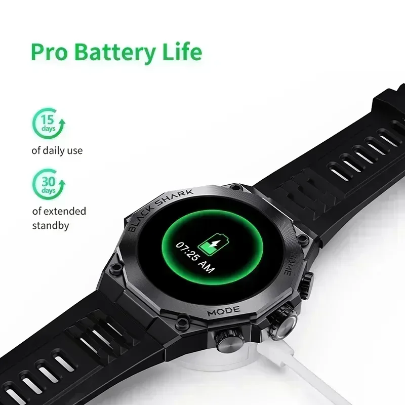 [World Premiere] Global Version Black Shark S1 Pro Smart watch 1.43\'\' AMOLED Wireless Charging 15 Days Battery Life NFC Chat GPT