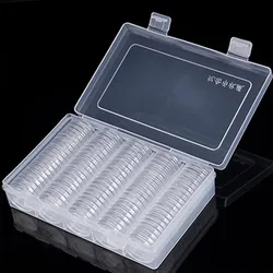 100Pcs 27mm/30mm Transparent Coin Cases Coins Storage Capsules Protection Box Container Holder Coin Collecting Box Case Collect