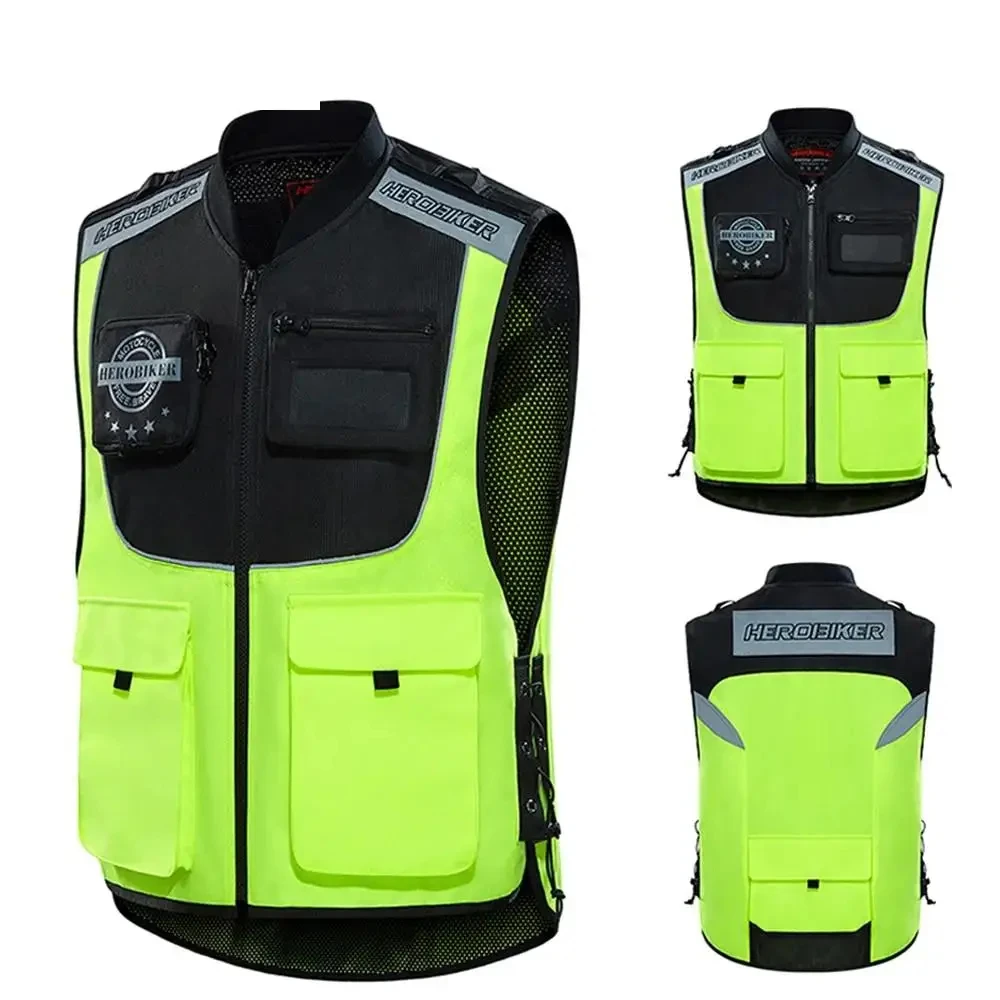 Reflective Vest High Visibility Night Shiny New Warning Safety Coat For Racing Running Sports Warning Vest Motorcycle Jacket