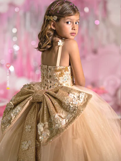 Mini vestidos de quinceañera champán, vestido de baile de tul con perlas, vestidos de niña de flores para bodas, vestidos de desfile mexicano, vestidos de bebé