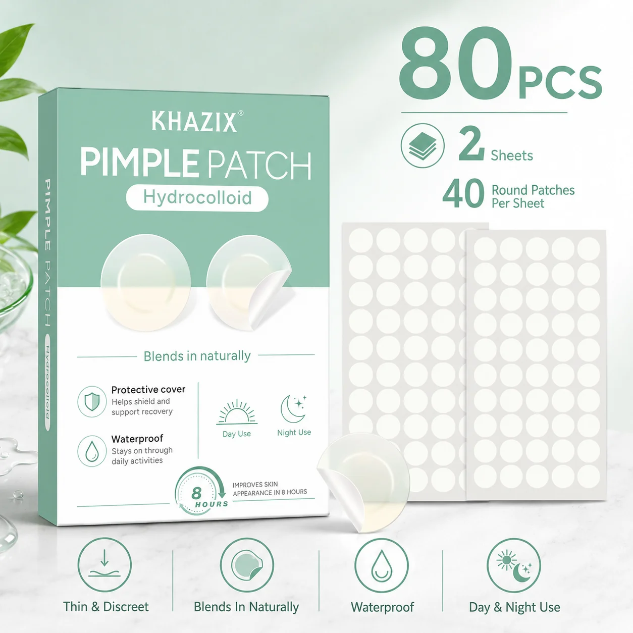 40/200pcs Cartoon Acne Patch, Cute Cat-Shaped Facial Concealer Acne Patch, Safe, Non-Toxic, Gentle and Non-Irritating