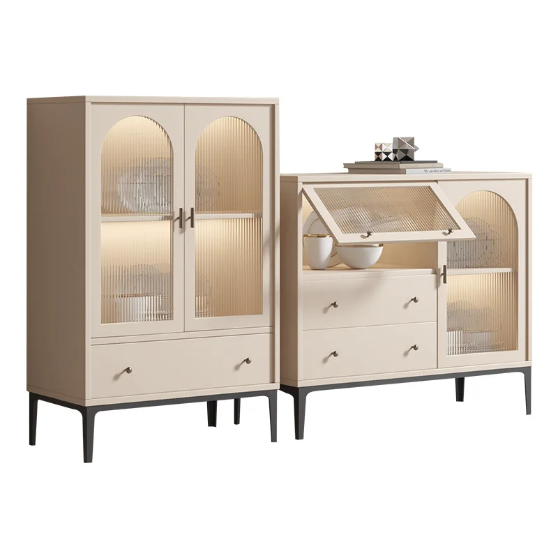 LMM Kitchen Cabinet Combination Storage Tableware Living Room Storage Double Door Locker