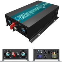 Pure Sine Wave Inverter 3000W 24V 220V Solar Panel Generator Power Supply Bank Converter 12V/48VDC to 100V/110V/120V/230V/240VAC