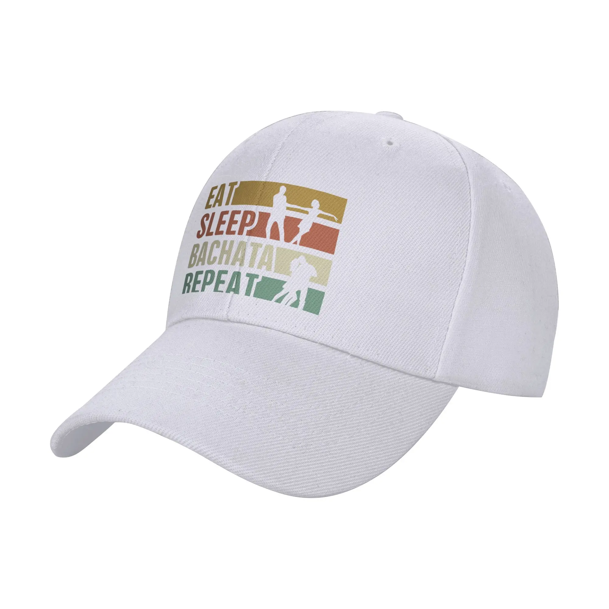 Fashion Eat Sleep Bachata Repeat Curved Brim Baseball Cap Denim Street Hat Sun Caps