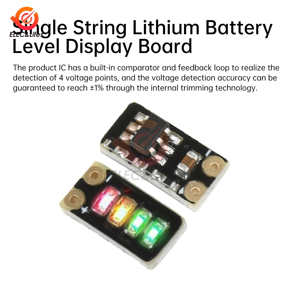 リチウム電池パワーディスプレイLEDライト、メータリングモジュール、1ストリング、ミニバッテリーレベル、3.7-4.2v、5個