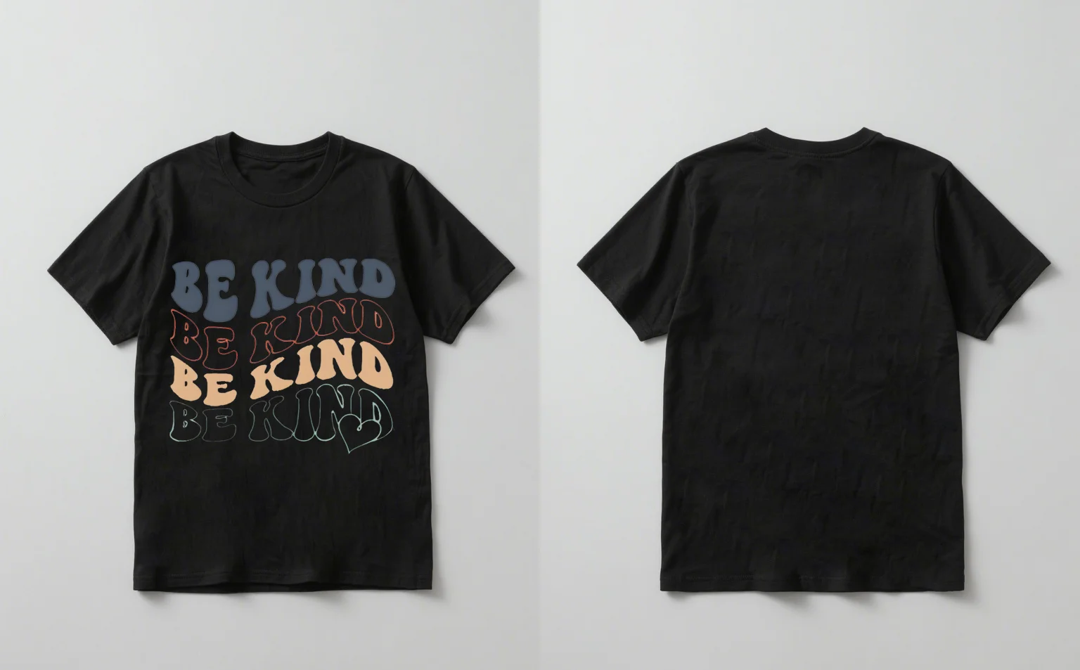 2025 جديد عصري Be Kind طباعة شعار قصير الأكمام عادية للجنسين