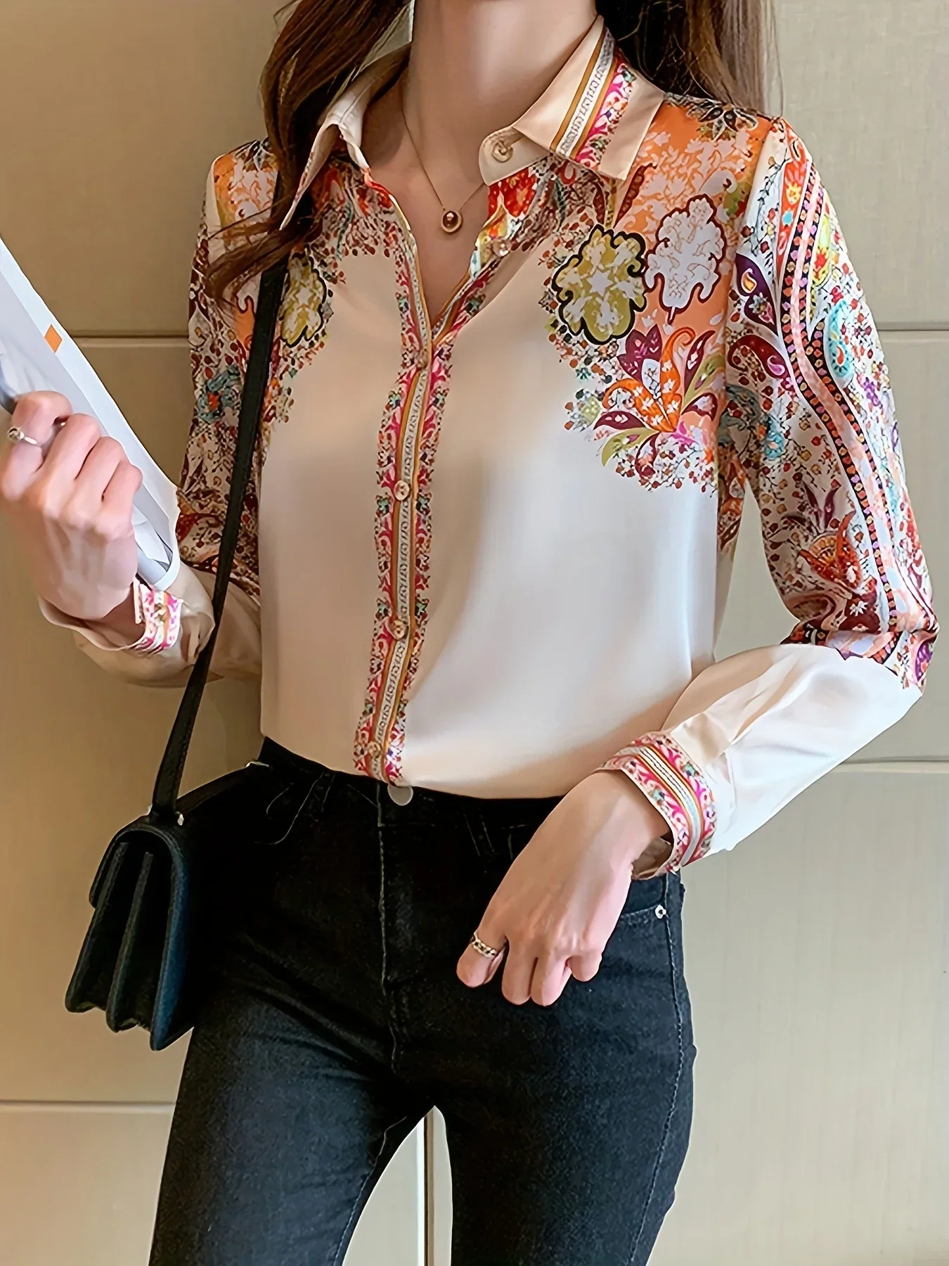 

New arrived blouses for women Fashion printed ladies shirts Button-Down Tops