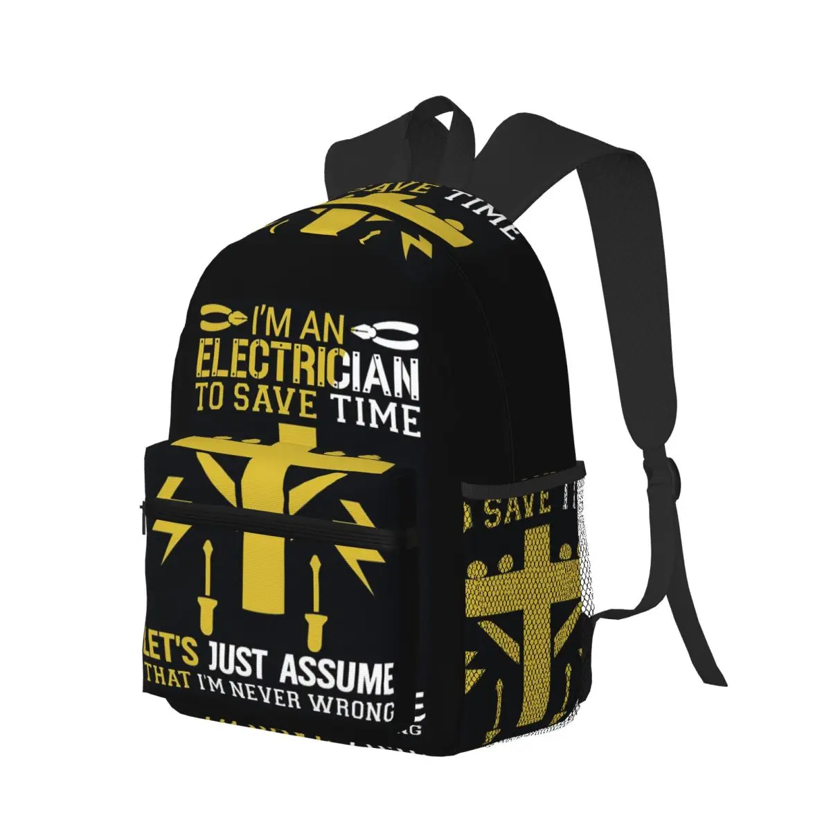 

Electrician Electricity Electronics Electric Gift Student Backpack School Bag Hiking Daypack for Boys Girls Bookbag Shoulder Bag