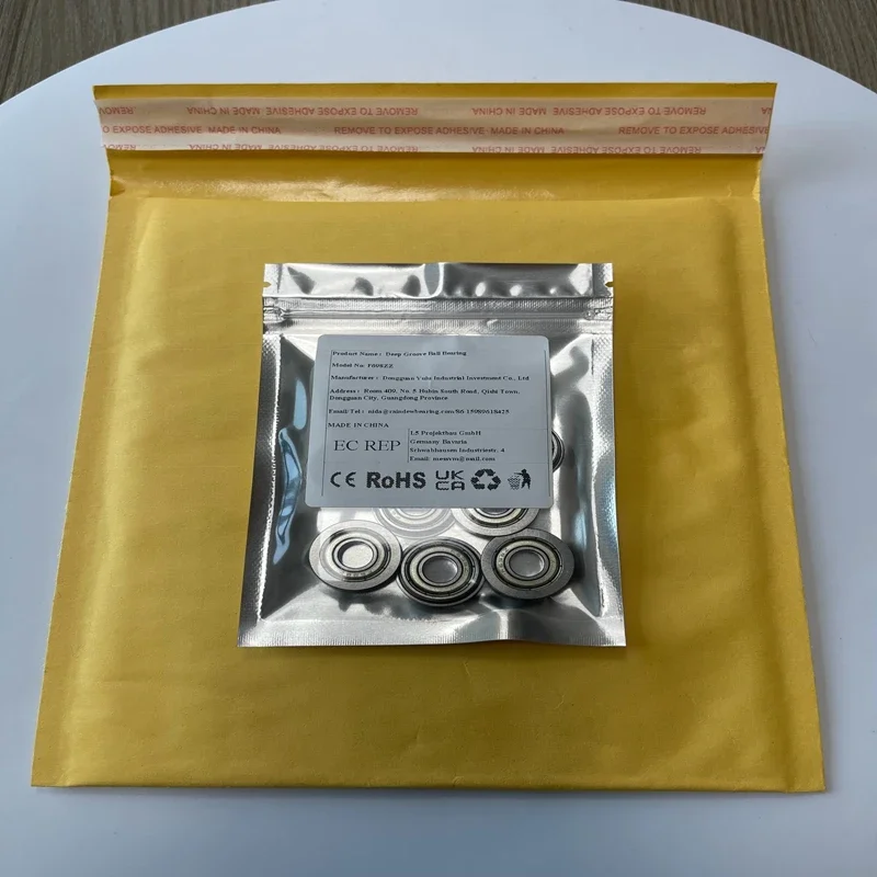 10PCS F698ZZ 8X19X6 mm Bearing ABEC-7 Flanged F698Z Ball Bearings F698 ZZ F619/8ZZ
