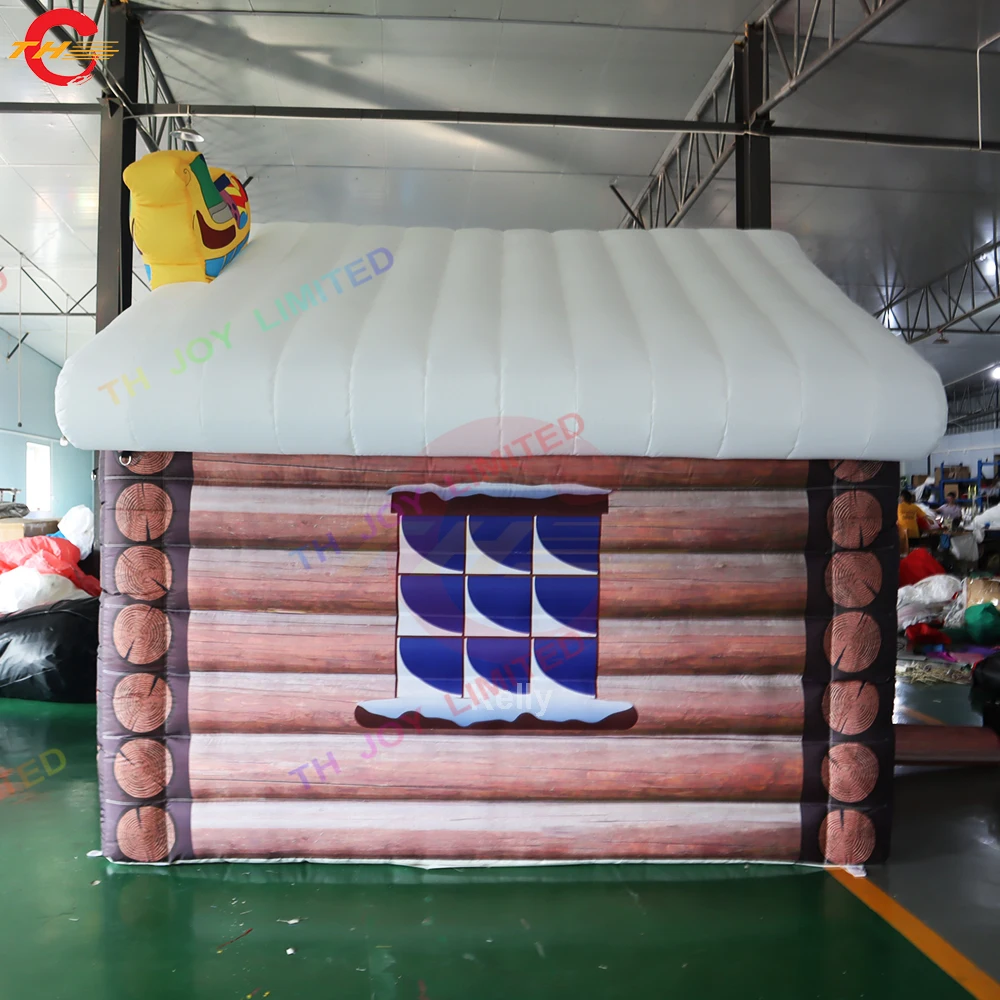 빠른 배송 3x3m 크리스마스 풍선 산타 하우스 풍선 크리스마스 이글루 하우스 (잔디밭 파티 행사용, 무료 송풍기 포함)