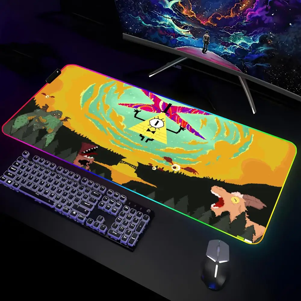 

Гравитационный осенний коврик для мыши, игровой RGB коврик для клавиатуры, игровой коврик для мыши для ноутбука, настольный протектор, аниме коврики