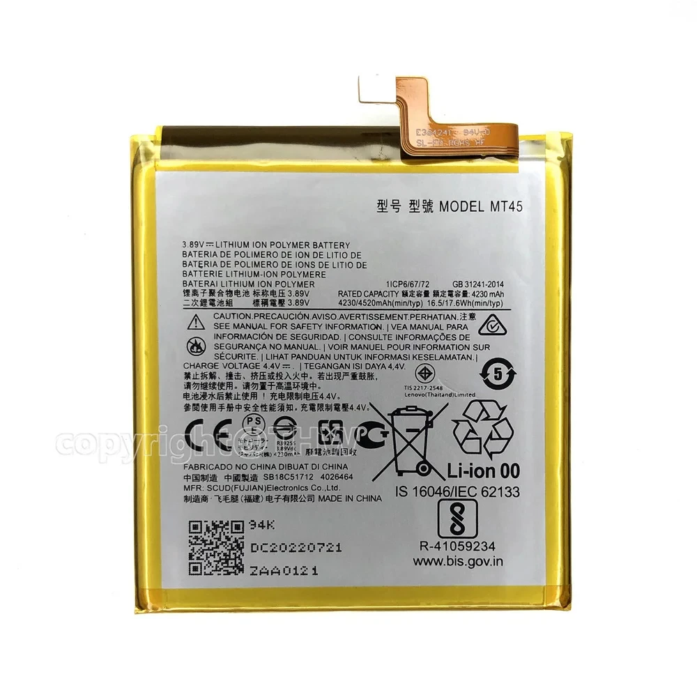 100% Original 4520mAh MT45 Battery For Motorola MOTO Edge 20 Pro / Edge S Pro XT2153-1 Replacement Batteries +Free Tool