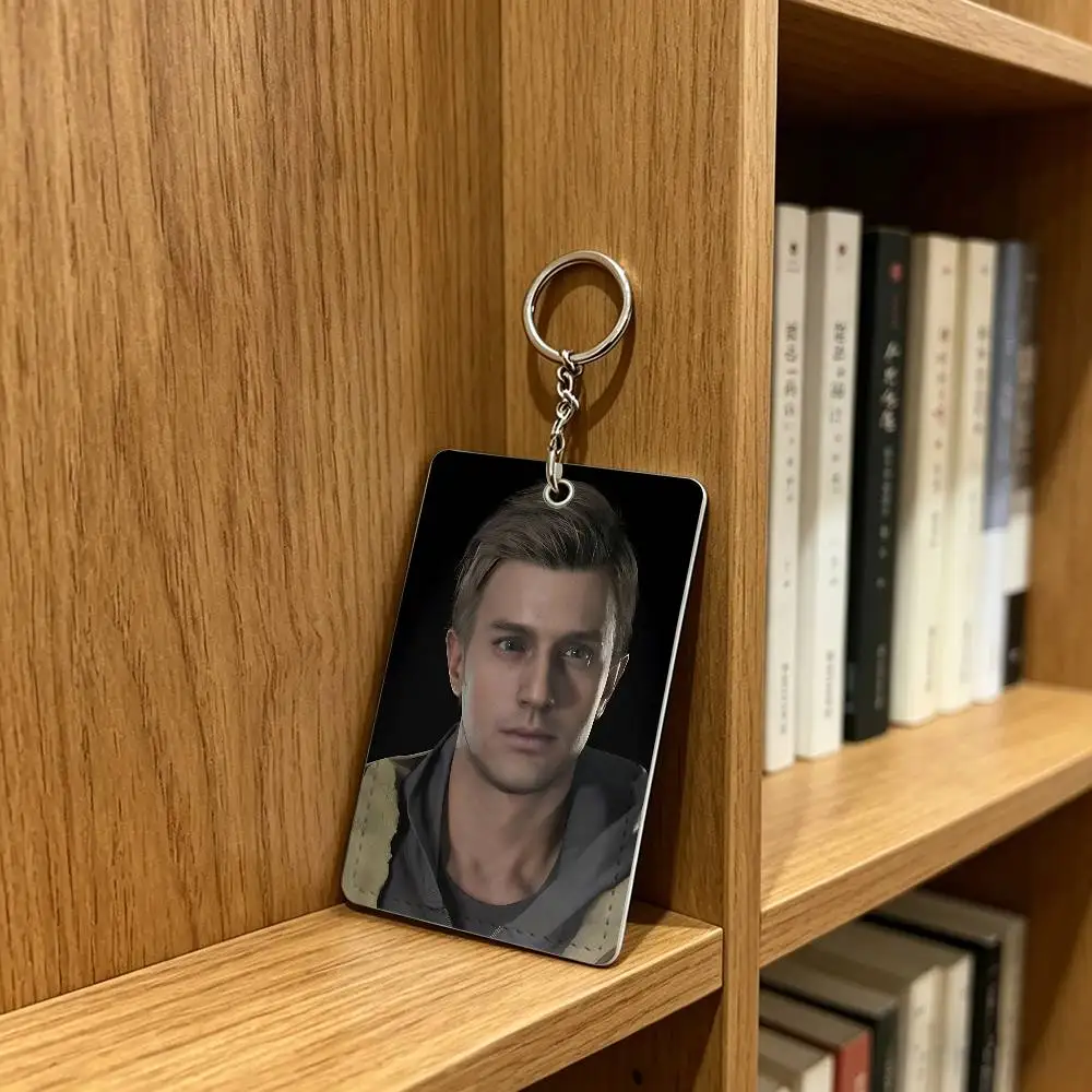 Horror E-Ethan W-Winters Card Holder Keychain Badge Holder Card Pass Hang Rope Lariat Lanyard for Key Rings Accessories Gift view 2