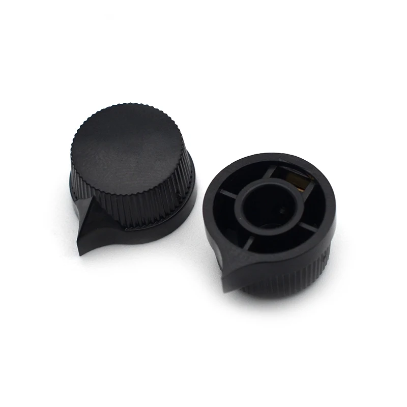 5Pcs The Black 6.4mm shaft Guitar Effects Pedal Pointer Small Chicken Head Knob 1/4\