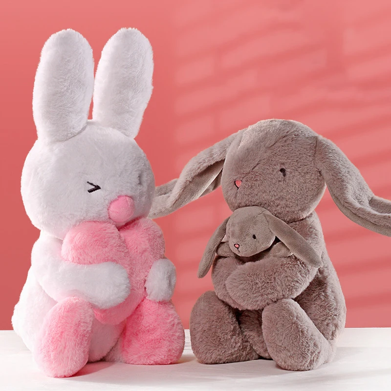 

38/28cm Cute Rabbit Plush Doll Embrace and Comfort Animals Toys Plush Filling Home Decoration Sleeping Doll Birthday Gifts Kids