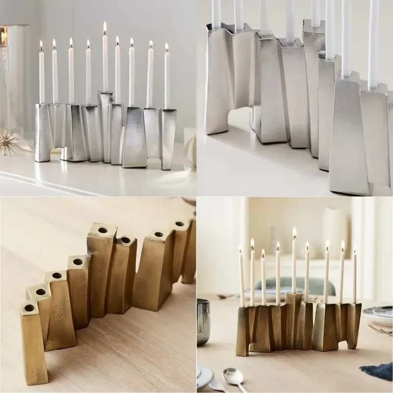 for Hanukkah Lantern Metal Candle Holder Cup Modern Fashion Dining Table Decoration Custom Low Price Wholesale