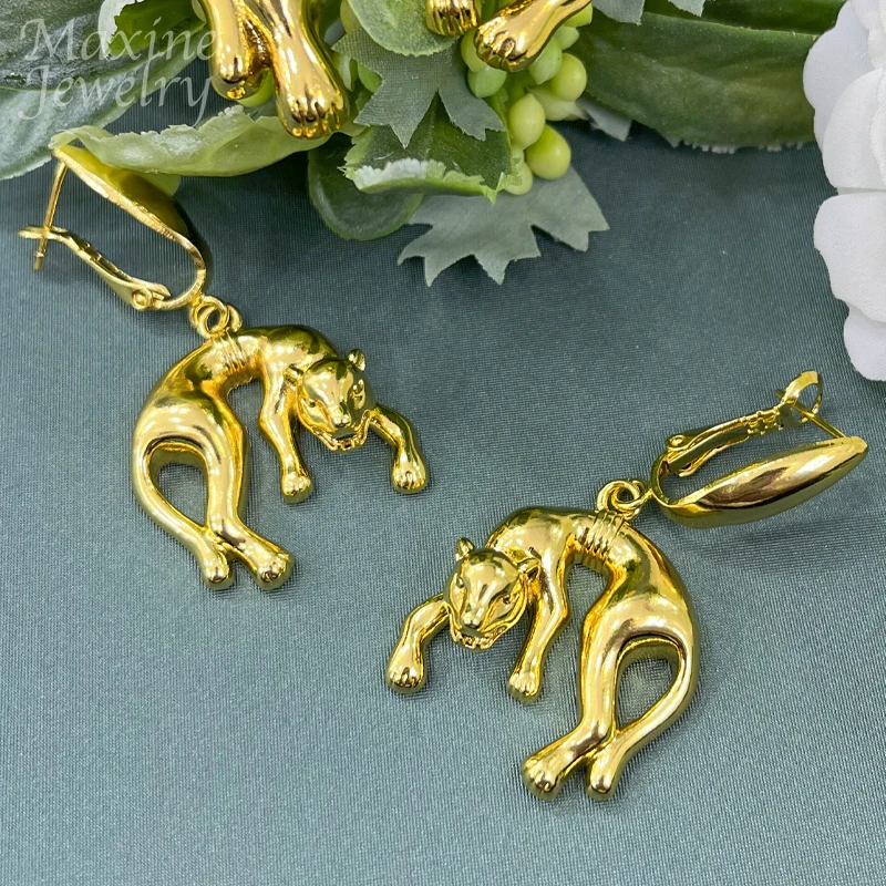 Animals 18K Gold Plated Jewelry Sets for Women Arabic Wedding Ethiopian Bridal Dubai Necklace Earring Jewellery Party Gift