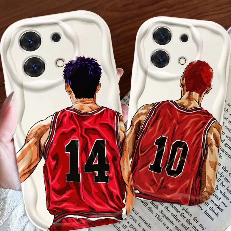 

S-Slam D-Dunk Cool Phone Case For Xiaomi Redmi Note 14 13 12 12S 11 10 9 9S 8 Pro Plus 4G 5G Wave Oil Cover Soft