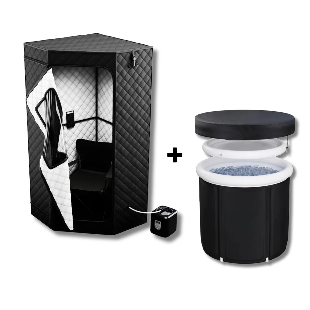 

STLF Портативная надувная ледяная ванна из ПВХ и с функцией восстановления, ванна с холодным погружением и аксессуаром для душа