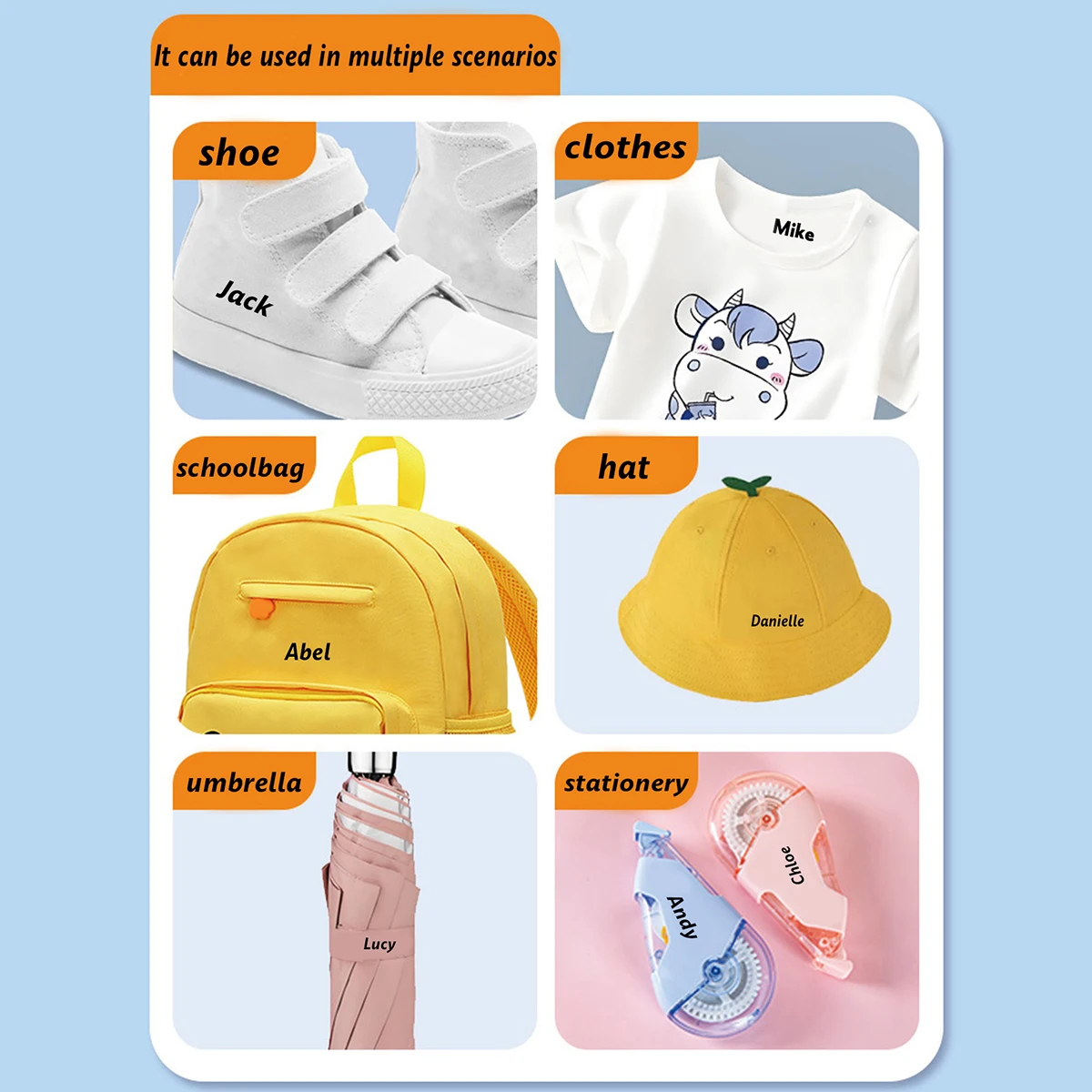 Personalized Custom Name Stamp Signature Name Stamp Waterproof Ink School Clothing Label Office Portable Customized Text Seal