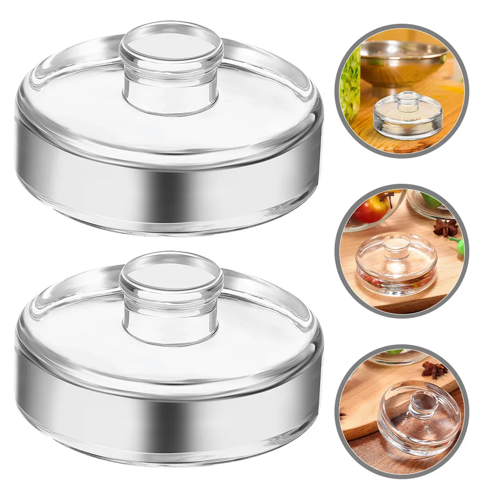 4Pcs Glass Fermenting Weights Wide Mouth Jar Lids Compatible Premium Thick Glass Weights for Vegetable Fermentation Pickling