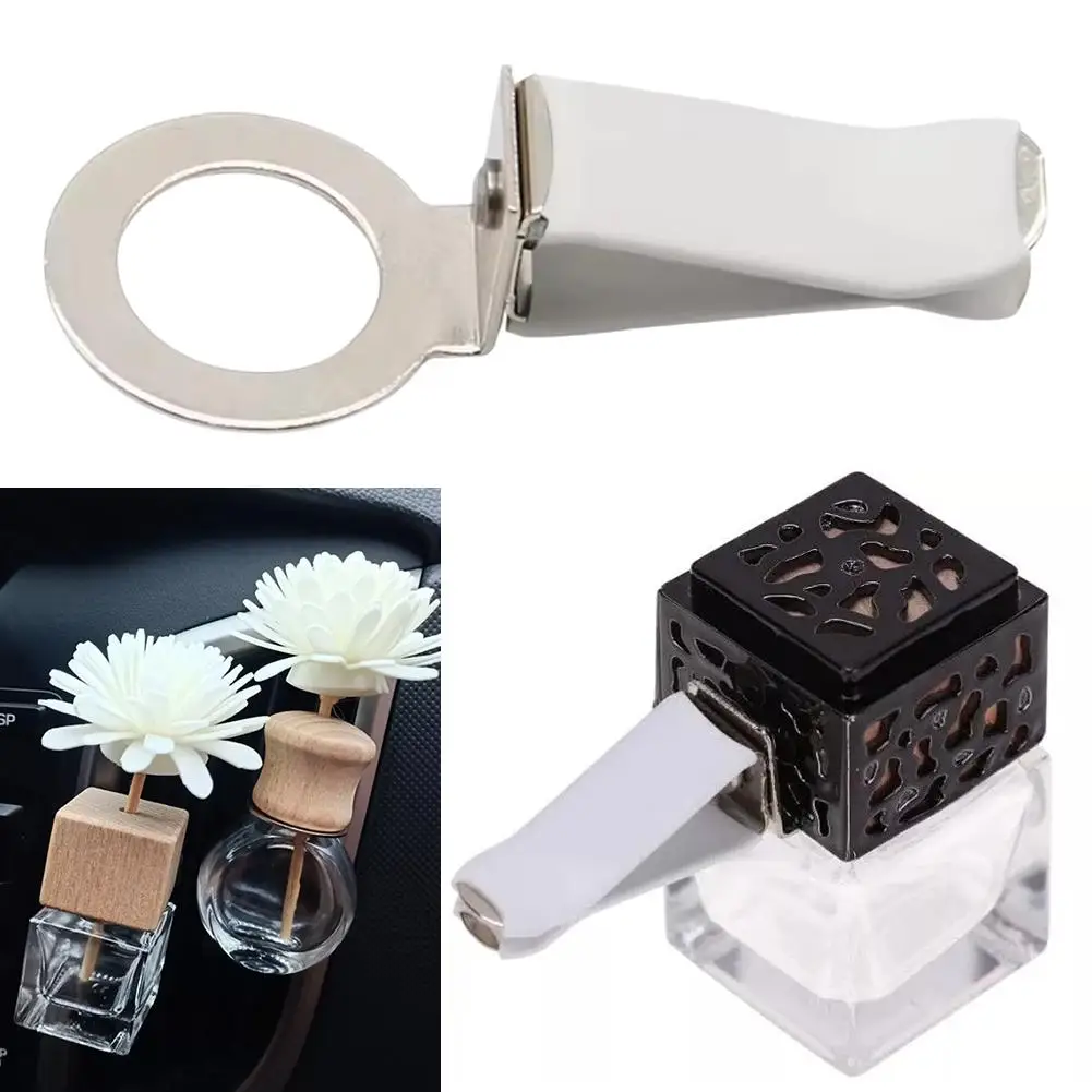 1/2/5pcs Car Air Conditioner Steel Air Outlet Perfume Clip 360 ° Rotation Air Conditioner Port Perfume Clip Hole Slot