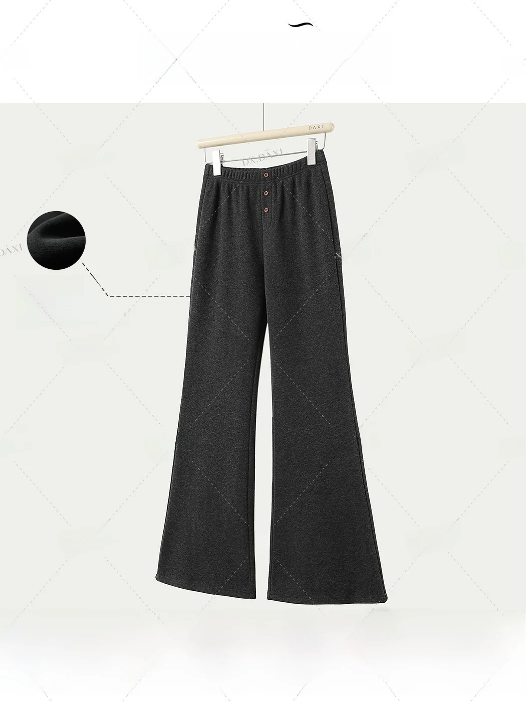 

Женские зимние модные универсальные брюки с высокой талией, расклешенные, утепленные флисом, свободные вязаные брюки